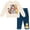 Cream white / blue, winnie the pooh, variant on Disney Mickey Mouse Fleece Sweatshirt and Corduroy Pants Outfit Set Newborn to Toddler
