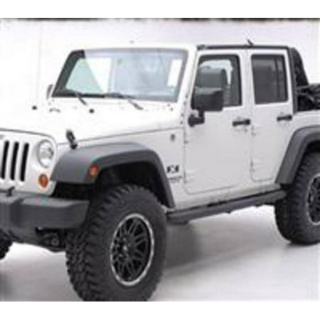 - Smittybilt 2007-2018 Jeep JK 2 4 Door SRC Classic Rock Rails OEM Style Black Textured 76635