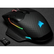 Corsair DARK CORE RGB PRO SE Wireless FPS/MOBA Gaming Mouse with SLIPSTREAM Technology, Black, Backlit RGB LED, 18000 DPI, Optical, Qi wireless charging certified