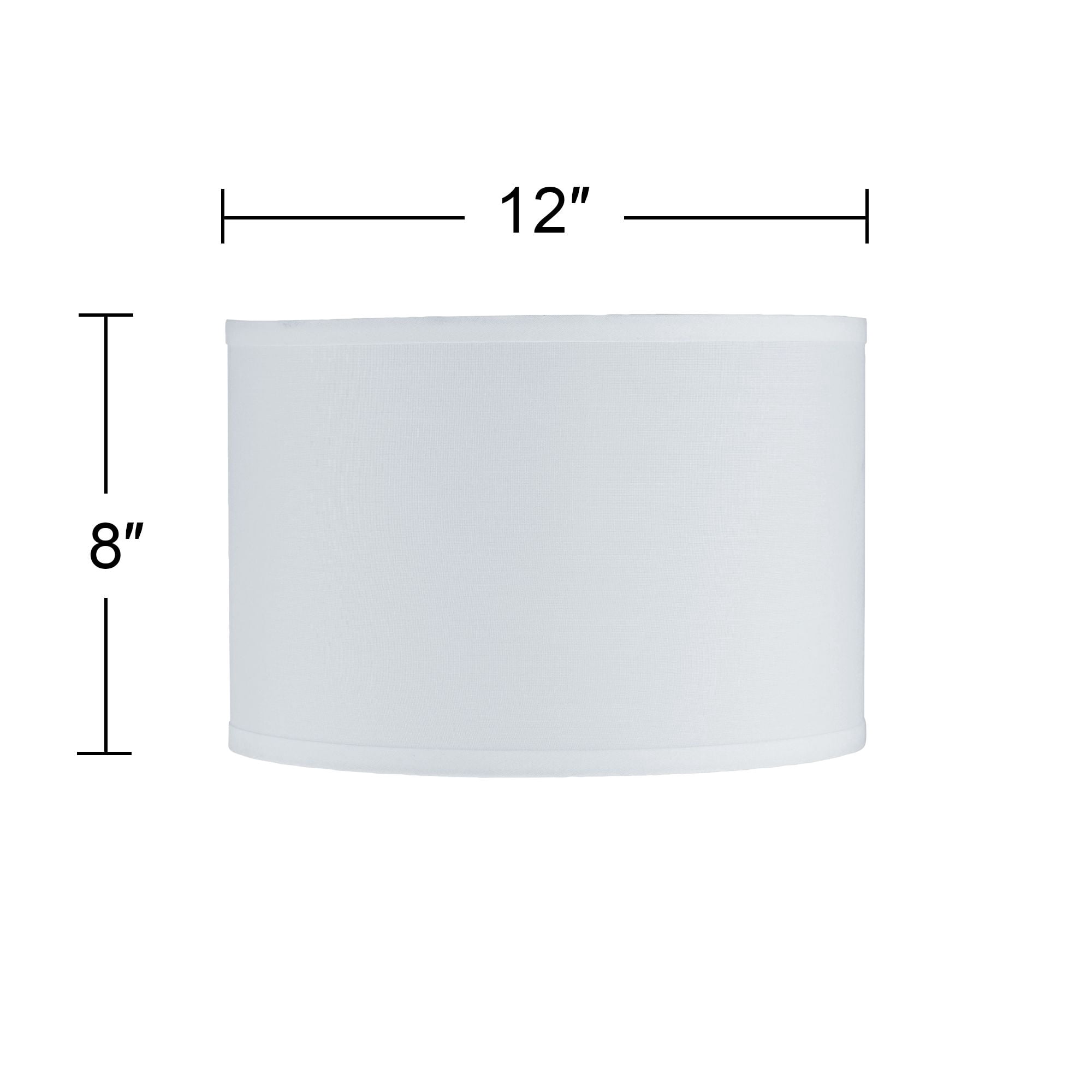 Springcrest Keanu White Sandstone Linen Drum Lamp Shade 12x12x8 (Uno)
