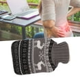 thumbnail image 4 of Soft Hot Water Bag, Portable Eco Friendly Skin Friendly Knitted Cover Warm Water Pouch  For Work For Men Type 1,Type 2, 4 of 8