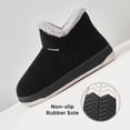 thumbnail image 3 of AUXDIQ Women Men Winter Boots Slippers Home Warm Fleece Booties Slipper Anti Slip House Shoes Indoor Outdoor, 3 of 5
