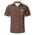 thumbnail image 2 of XDZJLR Chemises pour Hommes Décontractées Été Plage Manches Courtes Mode Imprimé Cocotier, 2 of 3