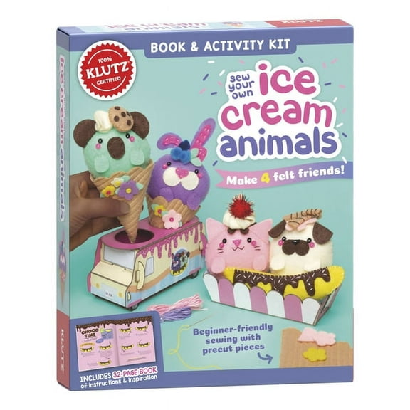 Sew Your Own Ice Cream Animals, (Hardcover)