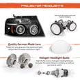 thumbnail image 6 of AKKON - For Ford F150 Pickup Black Bezel Dual LED G2 Projector Headlights Front Lamps + Tail Lamp Set, 6 of 7