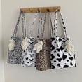 thumbnail image 2 of Leopard Print Canvas Bag Women Handbag Print Shoulder Bag Vintage Canvas Bag, 2 of 5