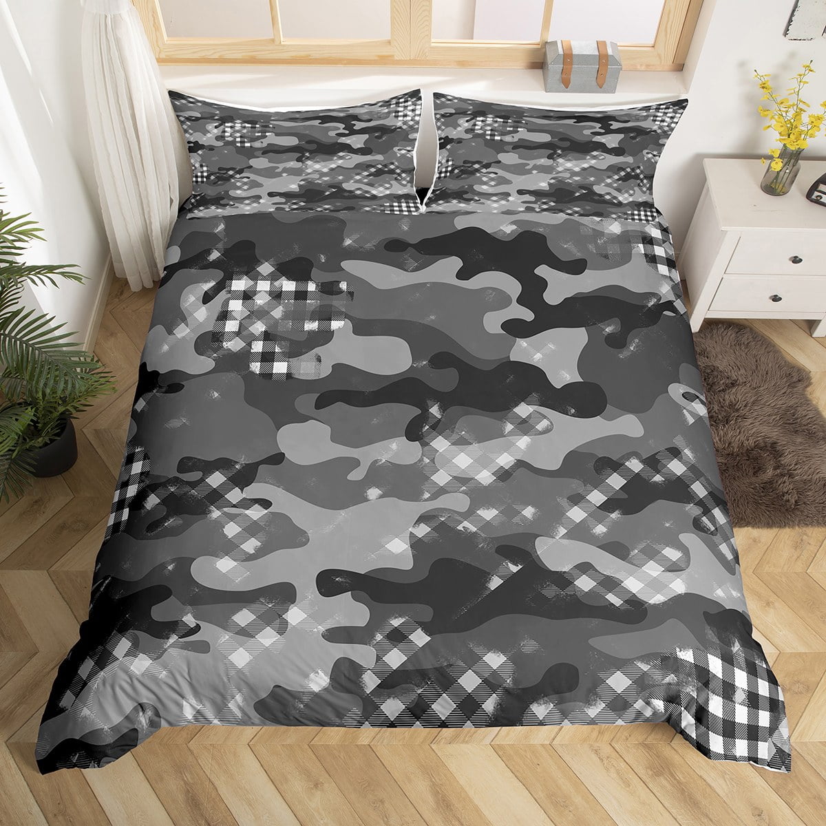 Grunge Black and Grey Skull Bedding Collection – Ink and Rags