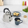 thumbnail image 2 of Coffield 1.8 Quart Stainless Steel Whistling Tea Kettle with Bakelite Handles, 2 of 8