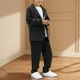 thumbnail image 4 of Gamivast 2 Pc Boys and Girls Set for Wedding Kids formal Tuxedos Birthday Parties Fashion Blazer Long Pants Set Tuxedo for Jacket Pants Set Black Clearance Clothes Under $5.00 Previous Orders, 4 of 8