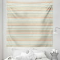thumbnail image 1 of Bohemian Tapestry, Theme Vintage Striped Abstract Patterns, Fabric Wall Hanging Decor for Bedroom Living Room Dorm, 5 Sizes, Salmon Pale Blue Sepia, by Ambesonne, 1 of 1