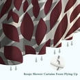 thumbnail image 6 of Red and Gray Floral Pattern Shower Curtain 72"x72" ,Bathroom Decorative Shower Curtains Set with 12 Hooks,Modern Waterproof Washable Shower Curtain, 6 of 6