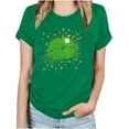 thumbnail image 2 of T-Shirt de la Saint-Patrick pour Femmes Mode Saint-Patrick Imprimé Col Rond Manches Courtes T-Shirt Décontracté Haut T-Shirts de la Saint-Patrick pour Femmes, 2 of 4