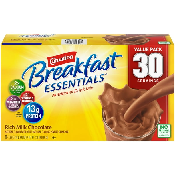 CARNATION BREAKFAST ESSENTIALS Rich Milk Chocolate 301.26 oz. Packets