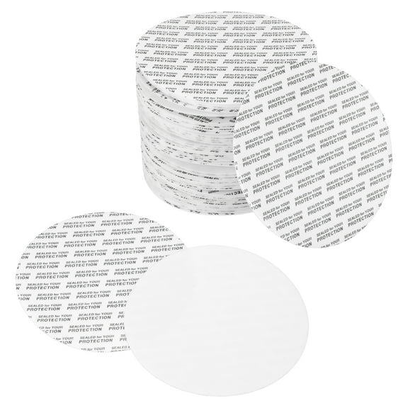 Uxcell 80mm/3.15"Foam Lid Liner, 80Pcs Adhesive Round PS Pressure Sensitive Seals, Cap Liners Resistant Tamper for Plastic Glass Jar Bottle Cap Canning Vials Seals