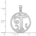 thumbnail image 2 of 925 Sterling Silver Dainty Letter T Initiale Nom Monogramme Collier Pendentif Pendentif, 2 of 6