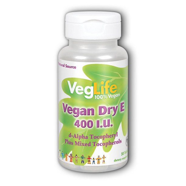 veglife dry e vegan tablet, 400 iu, 50 count
