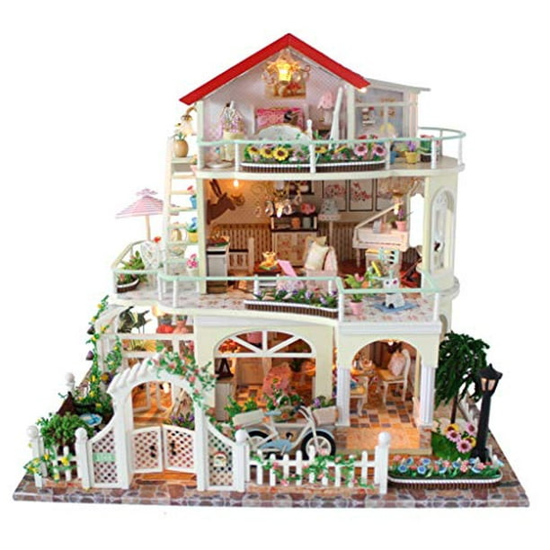 Flever Dollhouse Miniature DIY House Kit Creative Room with Furniture