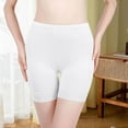 thumbnail image 2 of BYHONG Shorts For Under Dresses Chafing Thigh Bands Underwear Women Girls Lace Stretch Short Pants Panties for Women Pack White M, 2 of 5