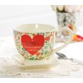 thumbnail image 3 of Pavilion - God Could Not Be Everywhere so He Created Godmothers Teal Floral Soup Bowl Mug 17 oz, 3 of 4