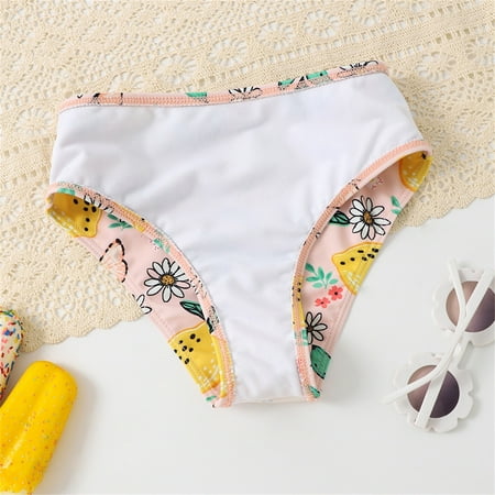 

Gubotare Kids Toddler Baby Girls Spring Summer Print Cotton Sleeveless Holiday Vest Shorts Beach Swimwear Girls Guard Swimsuits Yellow 9-10 Years