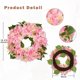 thumbnail image 2 of Hortensia artificial Wreath Briful para decoración de puerta, 42 cm, color rosa, 2 of 6