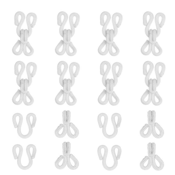 Uxcell Sewing Hooks and Eyes, 23mm Covered Hook Eye Sewing Closure Fasteners Sew on Snaps for Bra Clothing Replacement (10 Pack, White)