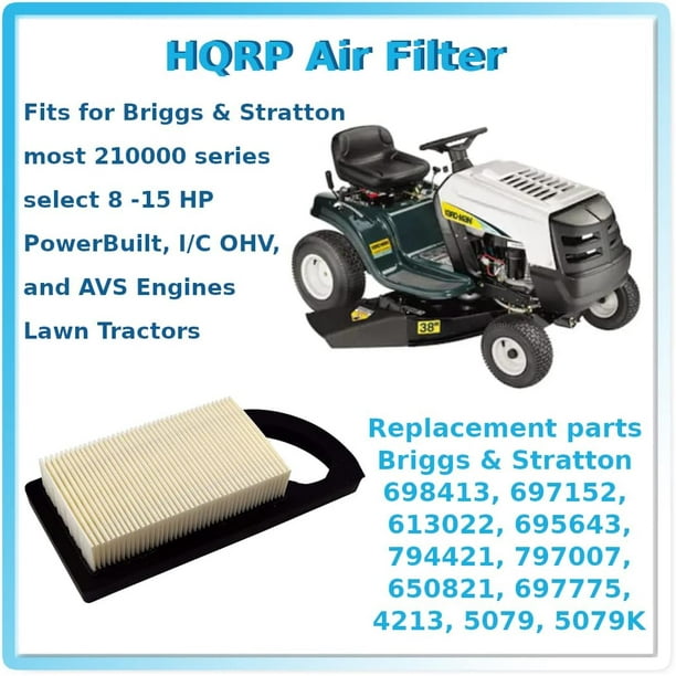 Filtre à air tracteur de pelouse tondeuse compatible BRIGGS & STRAT
