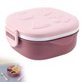 thumbnail image 3 of Lunch Box Home Office School Universal Heat Preservation 400ml Stainless Steel Food Container Carrying Containers Meal Preservation Carrier Storage Boxes Pink, 3 of 8