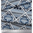 thumbnail image 2 of Soimoi polyester Crepe Fabric Argyle Geometric Print Sewing Fabric Yard 52 Inch Wide, 2 of 3