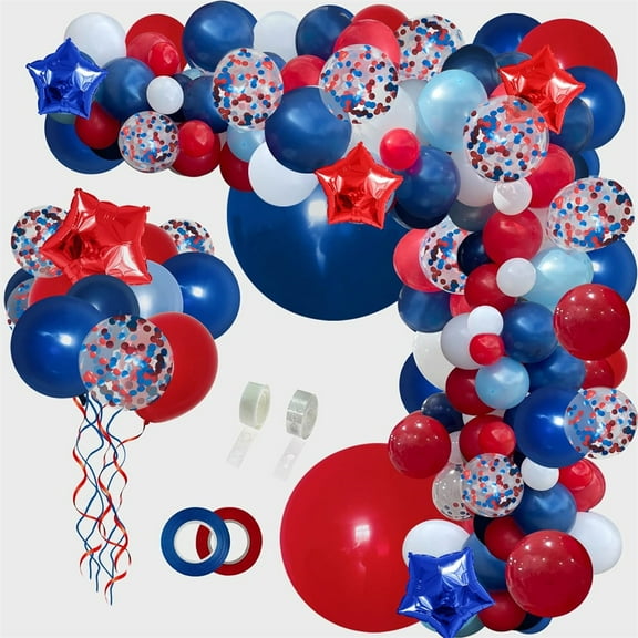 Topboutique Balloon Kit,Balloon Garland for Baseball Theme Party Decorations,Confetti Party Balloons for Graduation Party Decorations,Balloon Arch Garland Kit,136 Pcs,Mixed Color