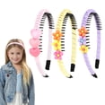 thumbnail image 5 of mdesiwst Baby Headband Anti-Slip Toothed Comb Soft 3D Heart Flower Decoration Hair Hoop Toddler Hair Accessory, 5 of 8
