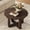 Dark Brown, variant on LINSY HOME 31.5" Round Solid Wood Coffee Table, Farmhouse Flower Petal-Shaped Coffee Table, Natural Fir Wood Center Table for Living Room, Light Brown