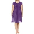 thumbnail image 2 of EZI Nightgowns for Women - Soft & Breathable Satin Night Gowns for Adult Women - Medium to Plus Size Womens Sleep Shirts - Knee-Length Nightgown, 2 of 9