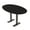 Black Cypress w/Black Base, variant on Boat Oval Bistro Height Meeting Table T-Shaped Metal Base 46x72 Bar Table