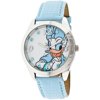 Women's Daisy Duck Light Blue Watch, Iced Croco Strap