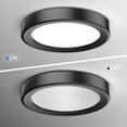 thumbnail image 4 of Lámparas para Recámara 15cm 3000K 12W Paquete de 4, Lámpara de Techo LED para Baño, Redonda Plafon Modernas para Cocina/Pasillo/Armario/Baño/Sala (Luz Cálida-Negro-Paquete de 4), 4 of 16