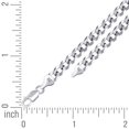 thumbnail image 2 of 925 Sterling Silver Solid Super Flat Comfort Curb Chain Rhodium 5.2mm Necklace 26 Inch Chain Necklace for Women and Men, 2 of 2