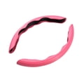 thumbnail image 2 of Funda para volante de coche de fibra de carbono, ajuste universal, 38 cm, segmentada, 2 unidades Rosa, 2 of 9