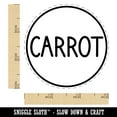 thumbnail image 2 of Carrot Flavor Scent Rounded Text Self-Inking Rubber Stamp Ink Stamper - Red Ink - Small 3/4 Inch, 2 of 7