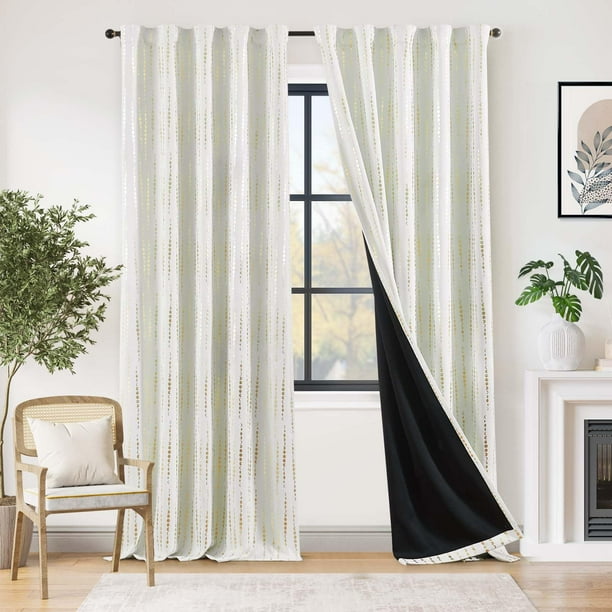 Cortinas Jinchan Blackout Boho de 96 pulgadas para dormitorio, 2 paneles