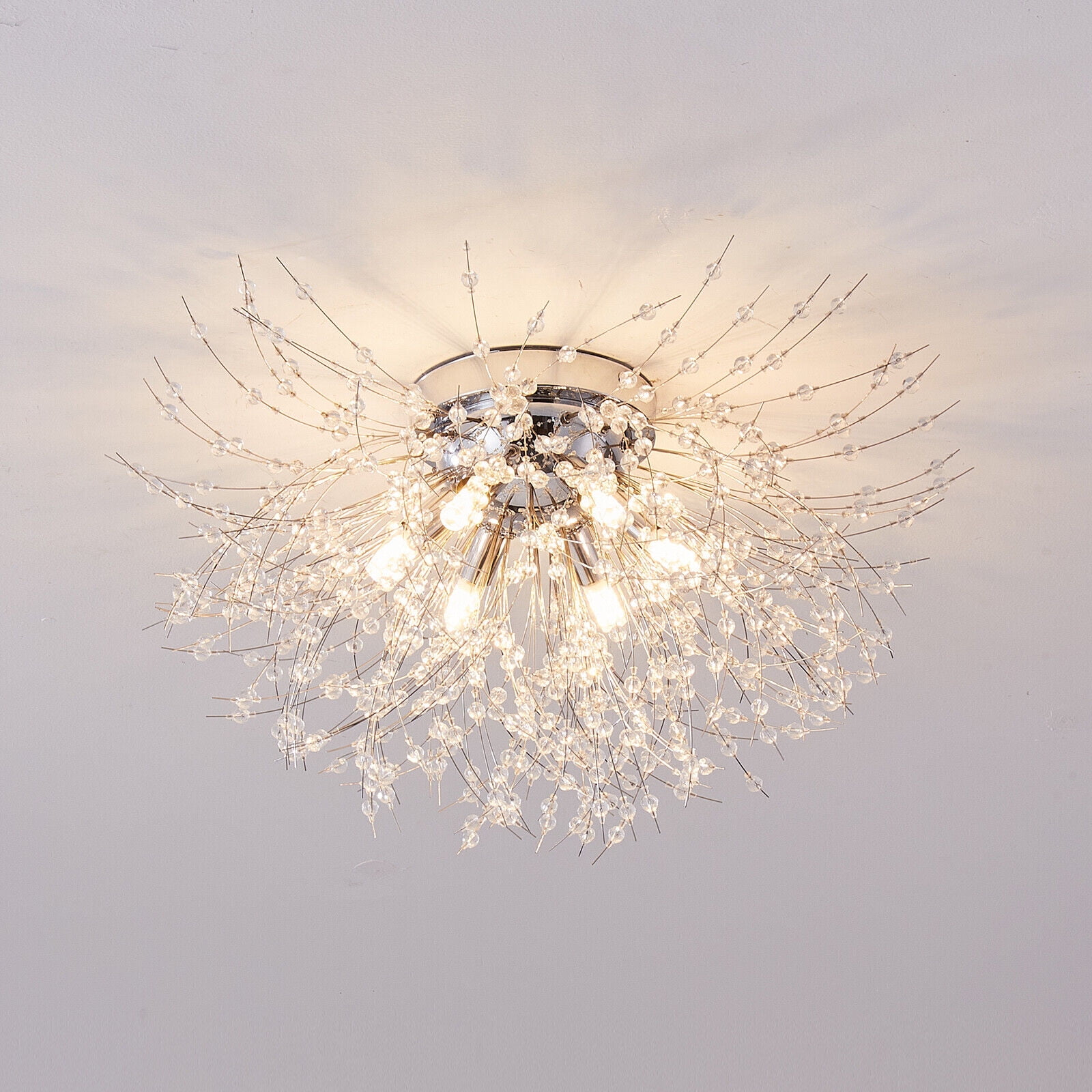 Crystal Sputnik Dandelion Firework Ceiling Light Fixture Pendant Lamp Chandelier
