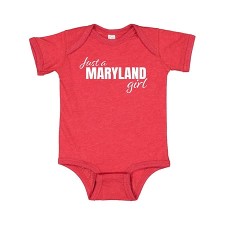 

Inktastic Just a Maryland Girl Born and Raised Gift Baby Girl Bodysuit