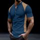 thumbnail image 1 of Ceisia Men's Spring Gift Casual Solid Color Button-Up Round/Crew Neck Short Sleeve Shirt - Comfortable Daily Outdoor Wear, 1 of 7