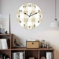 thumbnail image 2 of Wall Clock Yellow Buffalo Plaid Clocks PVC Silent Non-Ticking Battery Operated Decorative Classic Checked Round Clock for Home Living Room Kitchen Bedroom Office School Wall Decor 14 Inch, 2 of 9