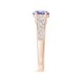 thumbnail image 3 of ANGARA Natural 1.45 ct Tanzanite Tapered Shank Solitaire Engagement Ring in 14K Rose Gold for Women (Size-7mm) | December Birthstone, Anniversary, Jewelry Gift for Women | Natural Tanzanite Ring, 3 of 9