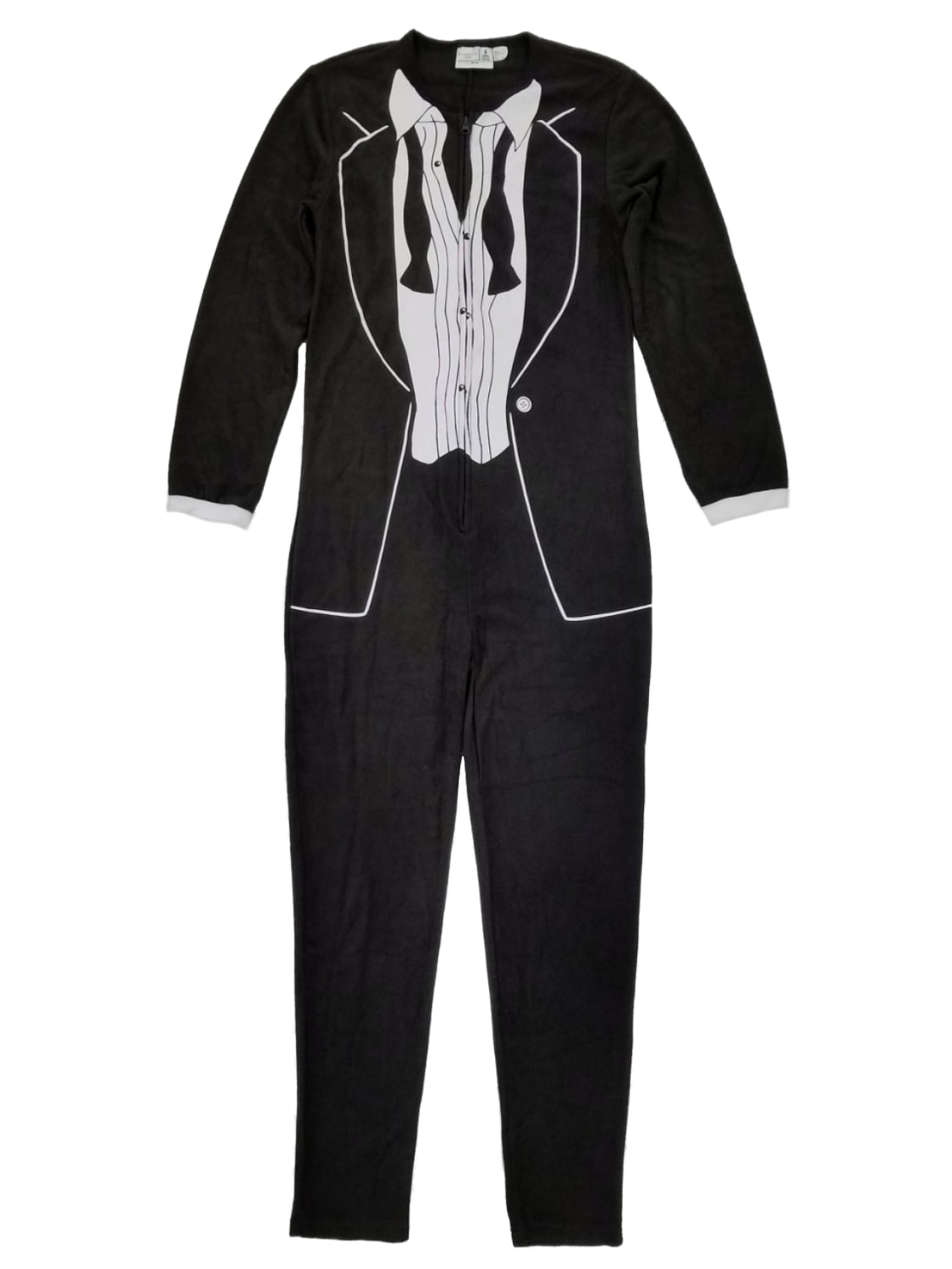 Mens Black After Party Tuxedo Costume Union Suit Pajamas Small