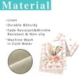 thumbnail image 5 of Easter Table Runner, Pink Buffalo Plaid Bunny Ears Flower Linen Table Runner,Kitchen Decor Dining Table Settings 13x72 Inch, 5 of 6
