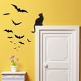 thumbnail image 4 of EQWLJWE Halloween Black Cat Decor Wooden Cat Silhouette Halloween Black Cat Hanging Sign Black Cat Cutout Wood Door Decor for Scary Family Home Party Door Decorations Halloween Clearance, 4 of 5