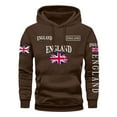 thumbnail image 4 of IWRICH London England Vintage Athletic Sports Design Pullover Hoodie for Men Oversized Long Sleeve Fall Hooded Sweatshirts Brown L, 4 of 4