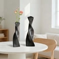 thumbnail image 5 of TOPCHANCES Ceramic Vase Set, Set of 3 Geometric Decorative Vase for Dried Flowers, Pampas Grass, Modern Home Decor Birthday Gifts (Matte Black), 5 of 8
